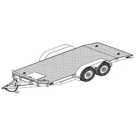 Tandem Car Carrier Trailer Blueprints | Northern Tool + Equipment