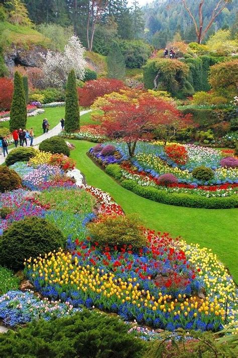 Butchart Gardens, Victoria, Vancouver Island, Canad | Beautiful gardens, Butchart gardens ...