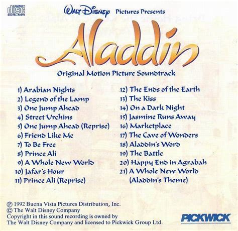 Aladdin (Aladino) | Música de cine; Bandas sonoras de películas