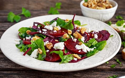 Roasted Beet Salad with Fresh Goat Cheese & Toasted Walnuts - The Urban Vine