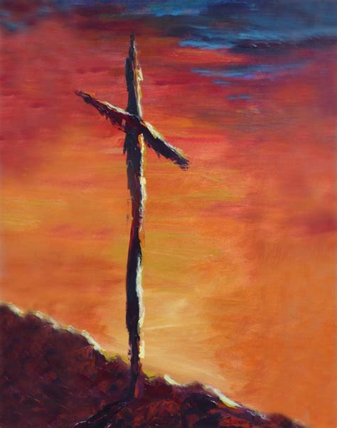 Cross Painting Cross Poster Art Print Easter Cross Art