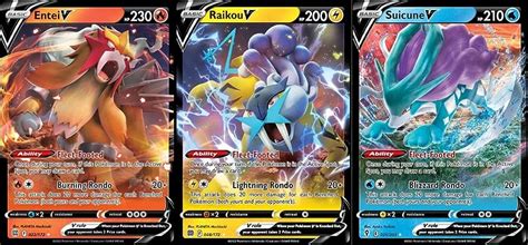 Pokemon 3 Card Lot - Suicune V Raikou V Entei V SAR VSTAR Universe Alt ...