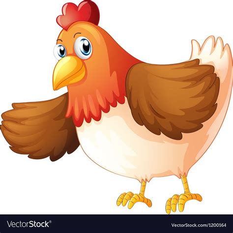 A big fat hen vector image on VectorStock | Imagenes de gallinas ...