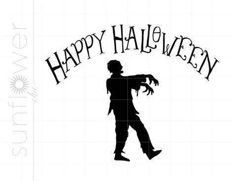 Halloween Svg Zombie Halloween SVG Happy Halloween Svg Cricut Silhouette Cut File Halloween ...