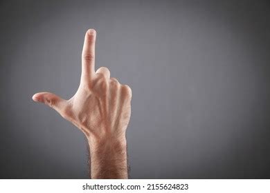 Male Hand Making Loser Gesture Space Stock Photo 2155624823 | Shutterstock