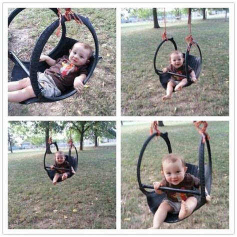 Tire baby swing Playground Swing Set, Backyard Playground, Diy Backyard, Kids Outdoor Play ...