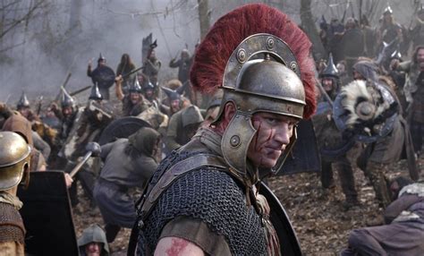 One of the many battle scenes fought in #HBO's #Rome. | Roman legion, Roman warriors, Roman soldiers