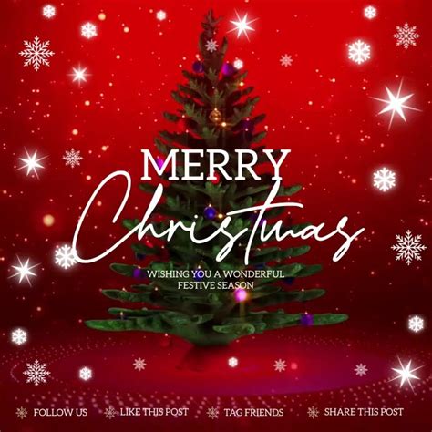 MERRY CHRISTMAS VDEO CARD TEMPLATE | PosterMyWall