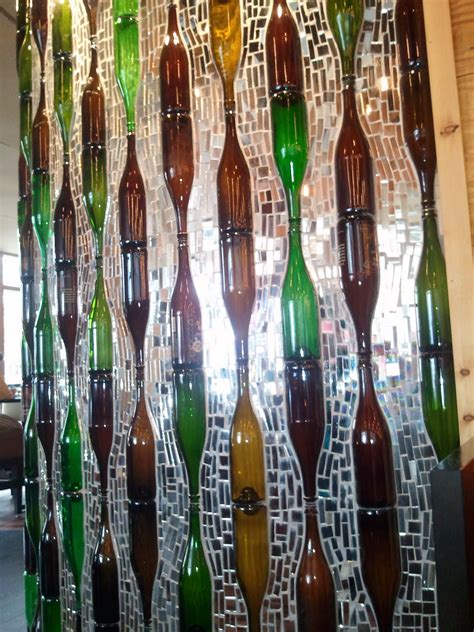 Artistic Uses of Recycled Glass: Recycled Glass Bottle Wall in ...