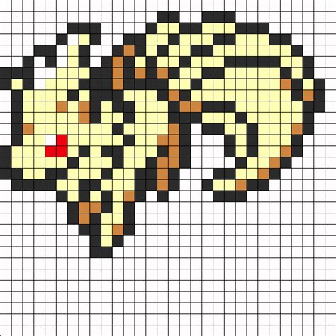 Ninetales Pokemon Sprite bead pattern | Pokemon sprites, Pokemon bead ...