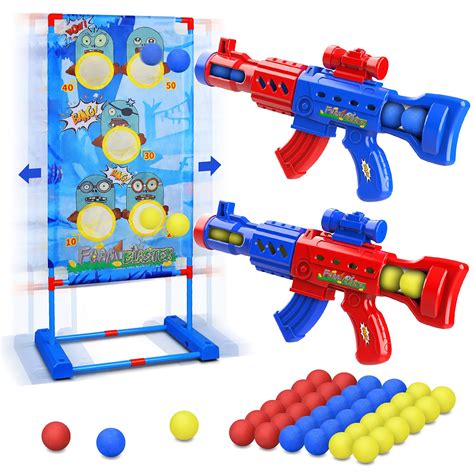 Shooting Game Toy for Age 6, 7, 8, 9, 10+ Years Old Boys and Girls, Popper Air Toy Guns with ...