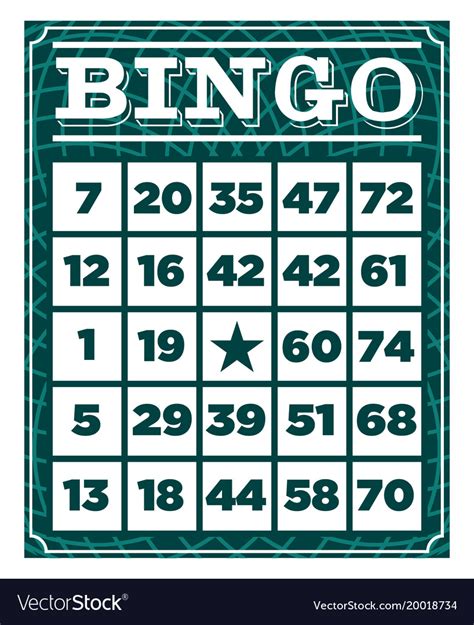 Bingo retro vintage card Royalty Free Vector Image