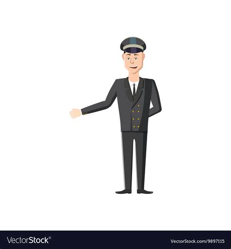 Chauffeur icon in cartoon style Royalty Free Vector Image