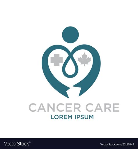 Cancer care logo designs Royalty Free Vector Image