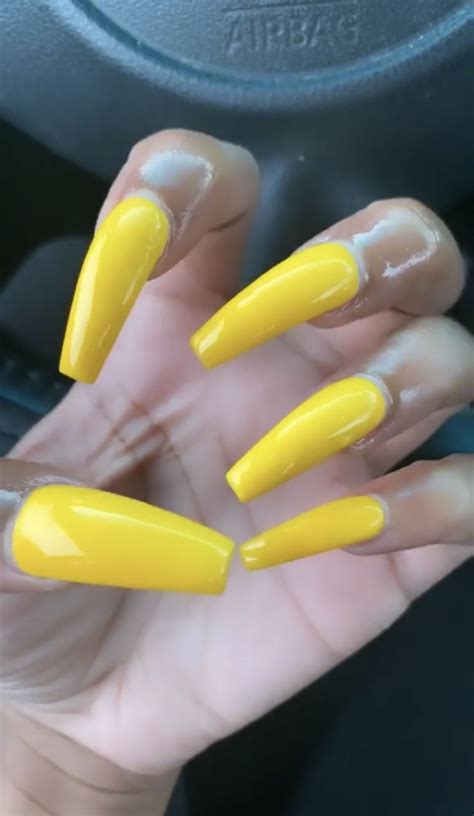 elysecrystal 💎 | Nails, Yellow nails, Birthday nails