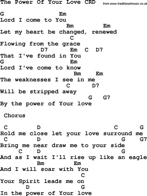 Power Of Your Love Lyrics Chords - Sheet and Chords Collection