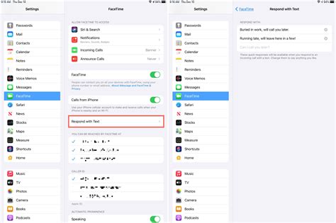 How to respond with text to FaceTime calls on iPad