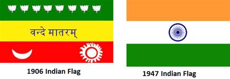 Difference between 1906 and 1947 indian flag...?? - wft3m7tt