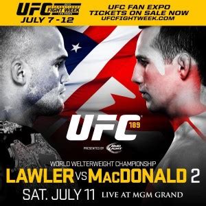 UFC 189 Rory MacDonald vs Robbie Lawler Free Pick