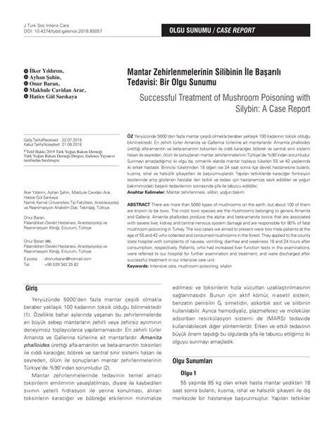 (PDF) Successful Treatment of Mushroom Poisoning With Silybin: A Case Report