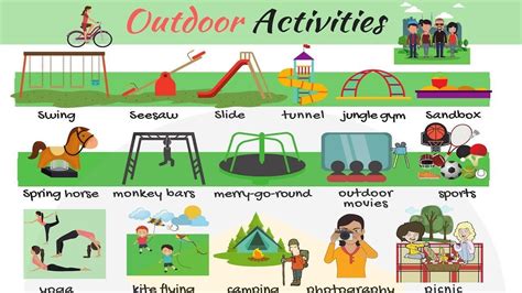 Outdoor Activities: Useful List of Outdoor Games in English with ...