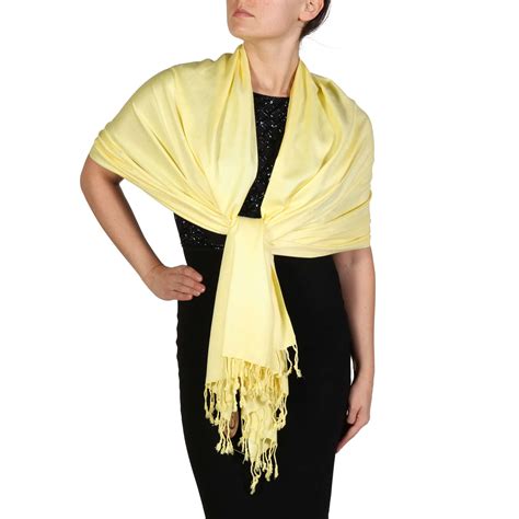 Yellow Pashmina Shawl Scarf Wrap - York Shawls