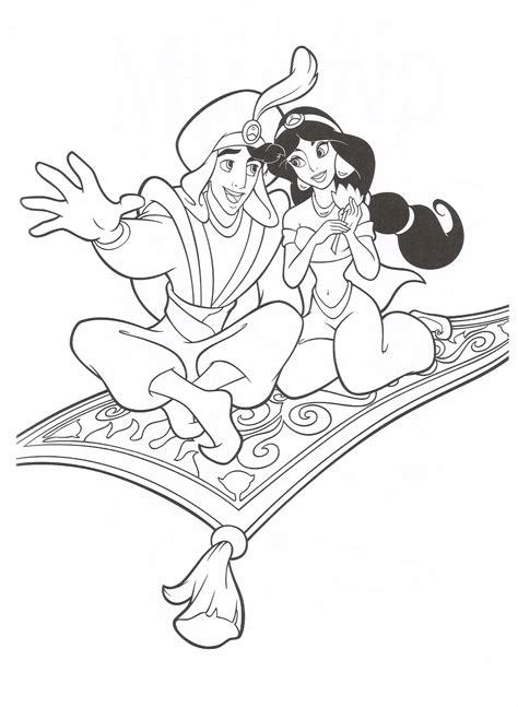 Aladdin And Jasmine Drawing at GetDrawings | Free download