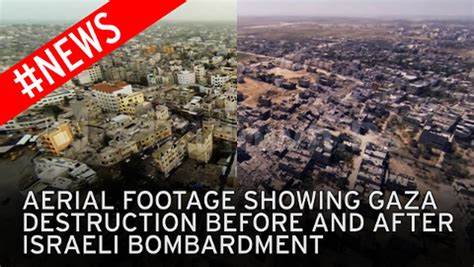 Gaza: Watch shocking before and after aerial footage showing ...