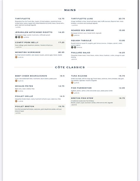 Cote Brasserie – Winchester Winchester's full menu online