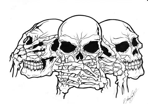 Evil Skull Drawing at PaintingValley.com | Explore collection of Evil ...