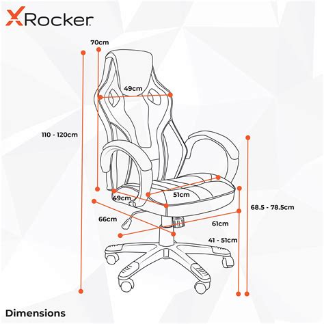 Buy X-Rocker Maverick Gaming Chair, Ergonomic Home Mid-Back Office Chair, PU Leather, Height ...