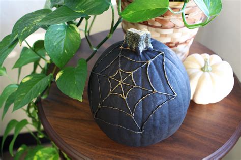 Spider Web Painted Pumpkin — Sunshine Craft Co