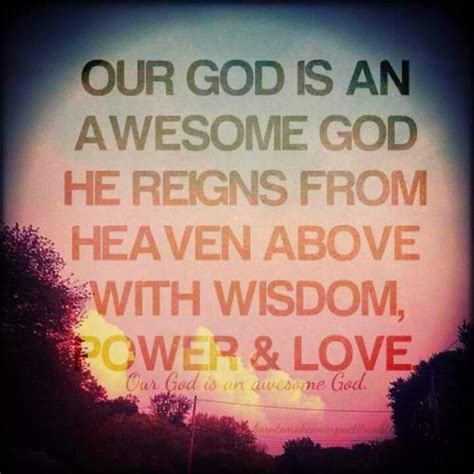 Our God is an awesome God! | Gods beautiful words | Pinterest