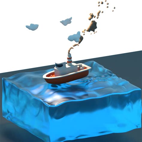 Cinema 4D - Design Animated Boat floating on water Surface