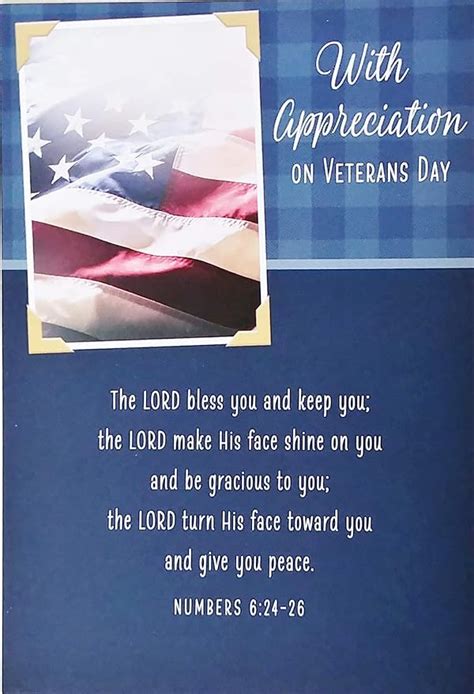 Amazon.com : With Appreciation On Veterans Day Religious Greeting Card - For The Ways You've ...