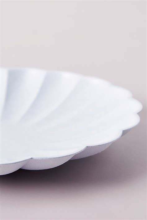 Scalloped Eco Side Plates, Set of 8