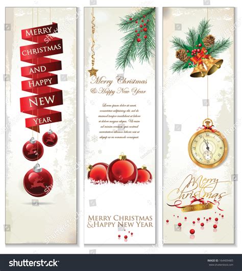 Merry Christmas Banner Vertical Background Stock Vector (Royalty Free ...