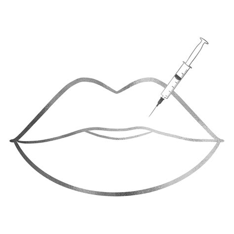 Silver Lip Filler Injection Outline 38123451 PNG