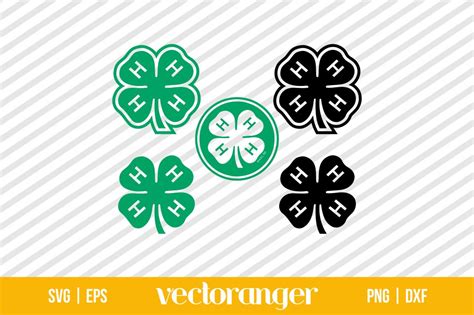 4H Clover SVG Bundle | Vectoranger