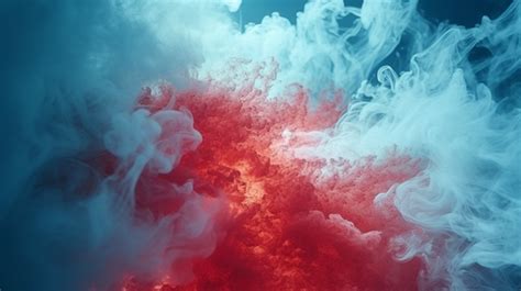 Red Illuminated Cloud Medical Cotton Wool In An Abstract Red Sky ...