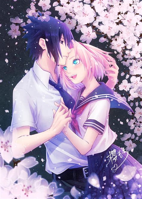 2K free download | Sasuke x sakura, naruto, sakura blossom, uchiha ...