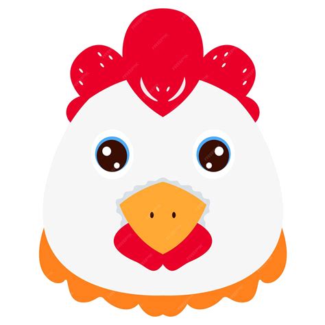 Premium Vector | Cute little chicken face illustration