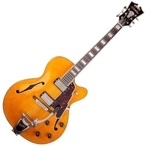 D'Angelico EX175 Jazz Hollow Body Electric Guitar, Natural at Gear4music