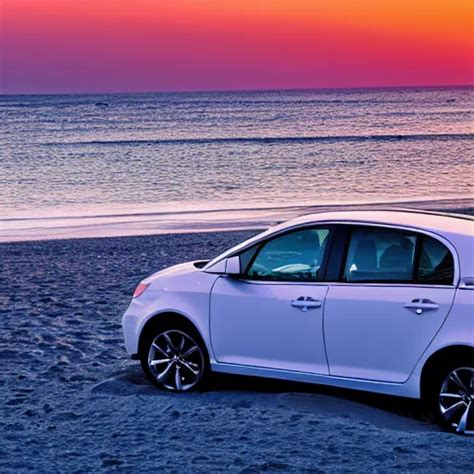 a car chilling on the beach, sunset | Stable Diffusion | OpenArt