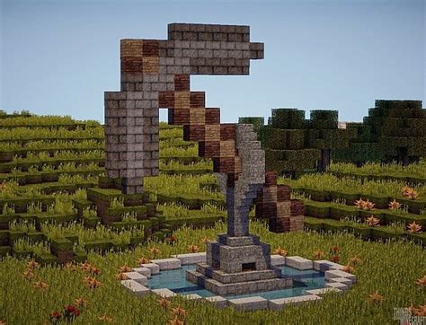 Giant Pickaxe Statue Minecraft Map