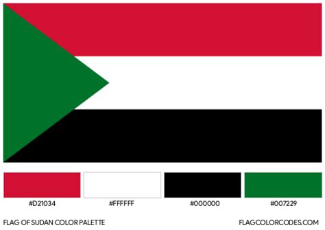 Sudan flag color codes