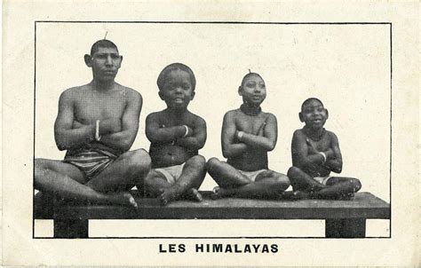 Lot - Antique Rare Postcard Himalayas Circus Actors