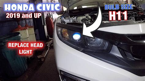 How to replace headlight bulb on Honda civic 2017, 2018, 2019 and up ...