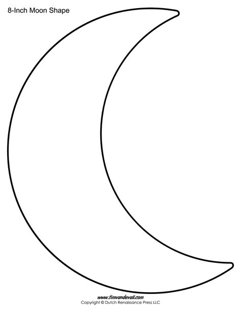 Moon Templates / Moon Shape Printables - Tim's Printables