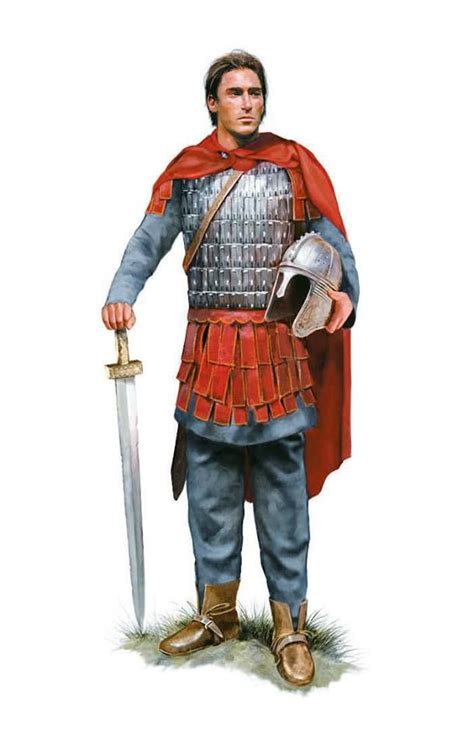 Roman cavalry officer, 4th century AD. Artwork by Tom Croft. | Storia militare, Impero romano ...